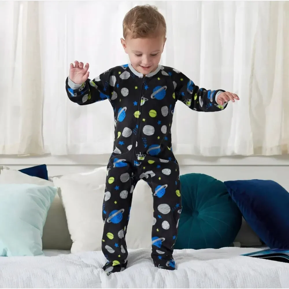NWT Baby 2 Pack Gerber Alien Fleece Sleep Pajamas with Padded Feet